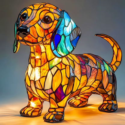 Dog-Themed LED Resin Night Lamp