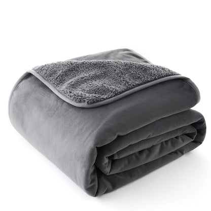 Waterproof Reversible Pet Blanket for Dogs & Cats – 38x29in, Grey