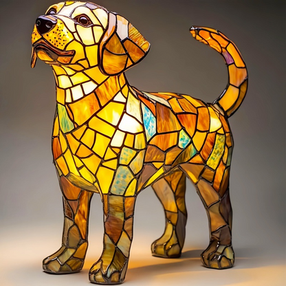 Dog-Themed LED Resin Night Lamp