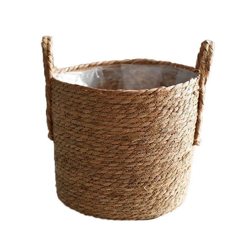 Natural Flower Pot Seaweed Wicker Storage Basket