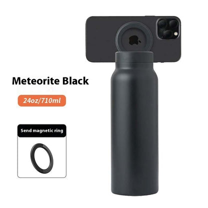 Insulated Thermal Bottle with Magnetic Phone Holder