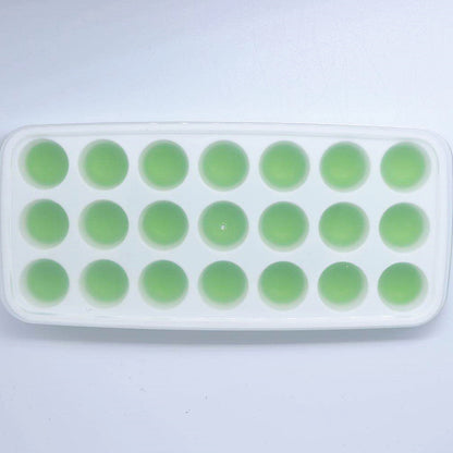 Silicone Ice Tray with Lid — 21 Square Cells