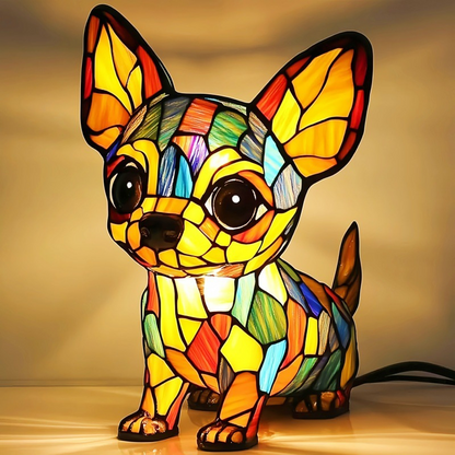 Dog-Themed LED Resin Night Lamp