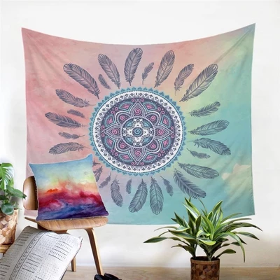 Geometric Abstract Tapestry Wall Hanging – Large (150x130cm–150x200cm)